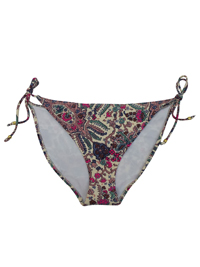 MSN Accessor1ze CREAM Gold Bead Abstract Floral Bikini - Size 16 to 18