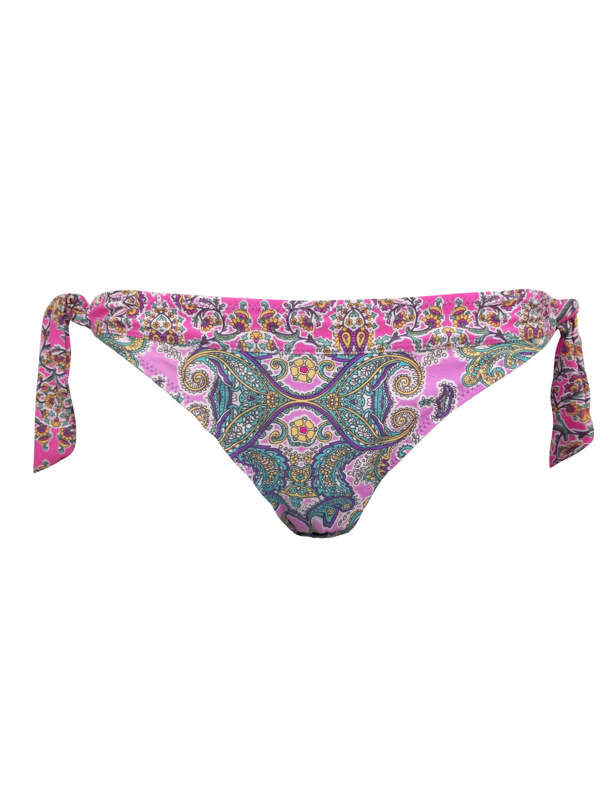 MSN Accessor1ze PINK Paisley Print Tie Side Bikini Bottoms - Size 12 to 18