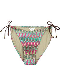 MSN Accesorize GREEN Crochet Knit Tie Side Bikini Bottoms - Size 12 to 18