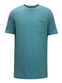 LIGHT-BLUE Mens Regular Fit Pocket Detail T-Shirt - Size XL to 3XL