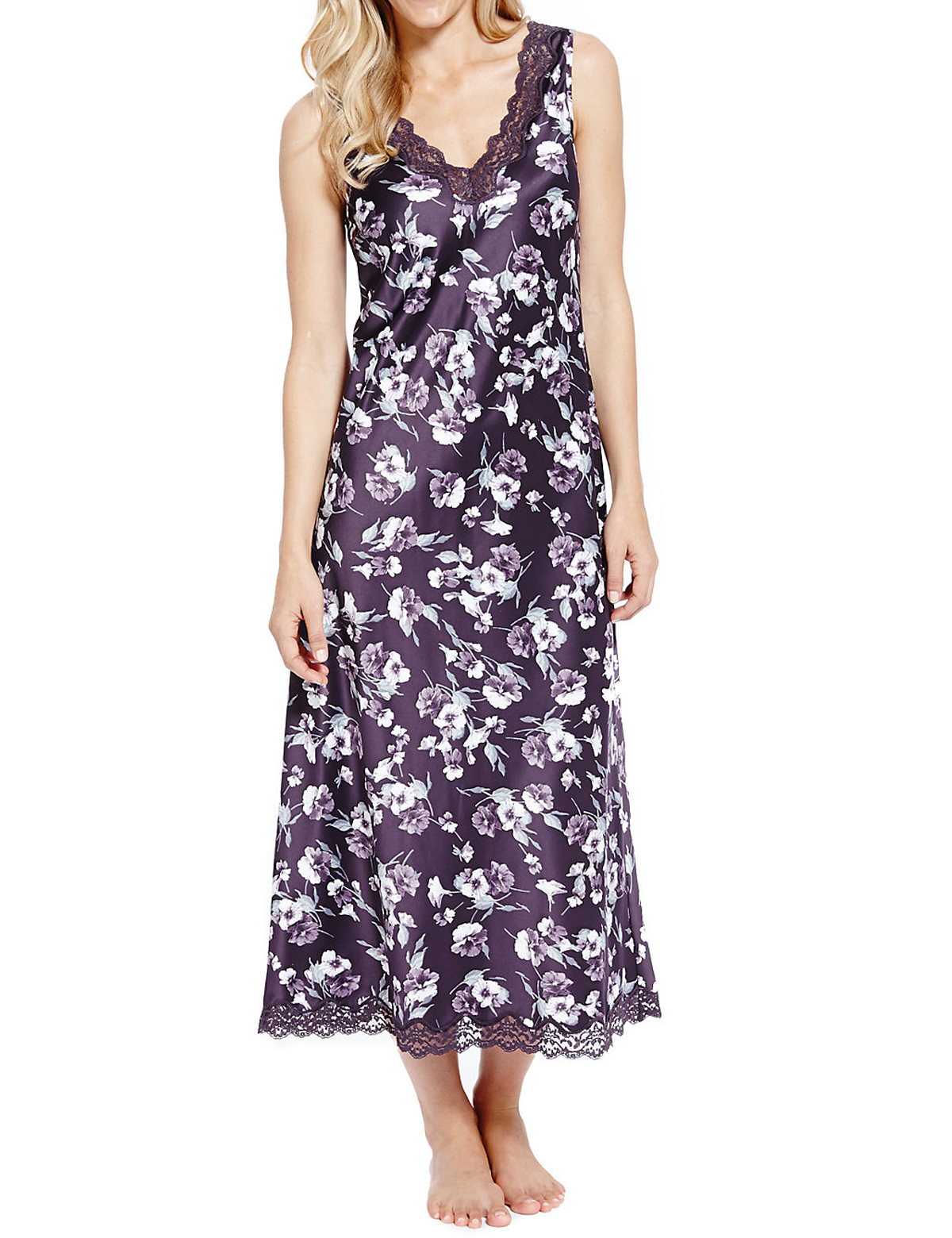 Ladies Nightdress Size 16 : Women's Nightgowns Short Sleeve Satin Silk ...