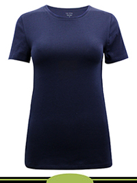 NAVY Cotton Rich Fitted T-Shirt - Size 6 to 22