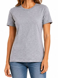 GREY Pure Cotton Short Sleeve T-Shirt - Size 8 to 20