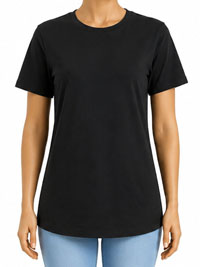 BLACK Pure Cotton Everyday Fit T-Shirt - Size 10 to 20