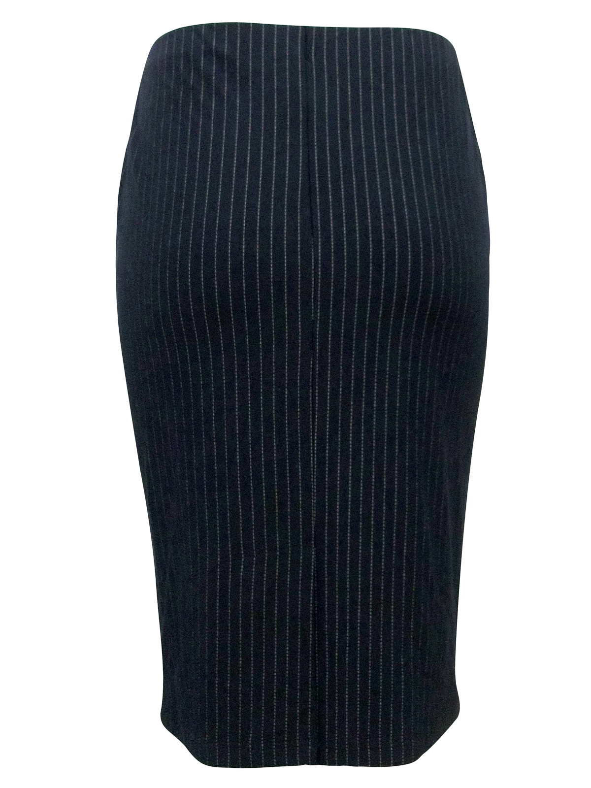 Marks and Spencer - - M&5 BLACK Pinstripe Pencil Skirt - Size 8