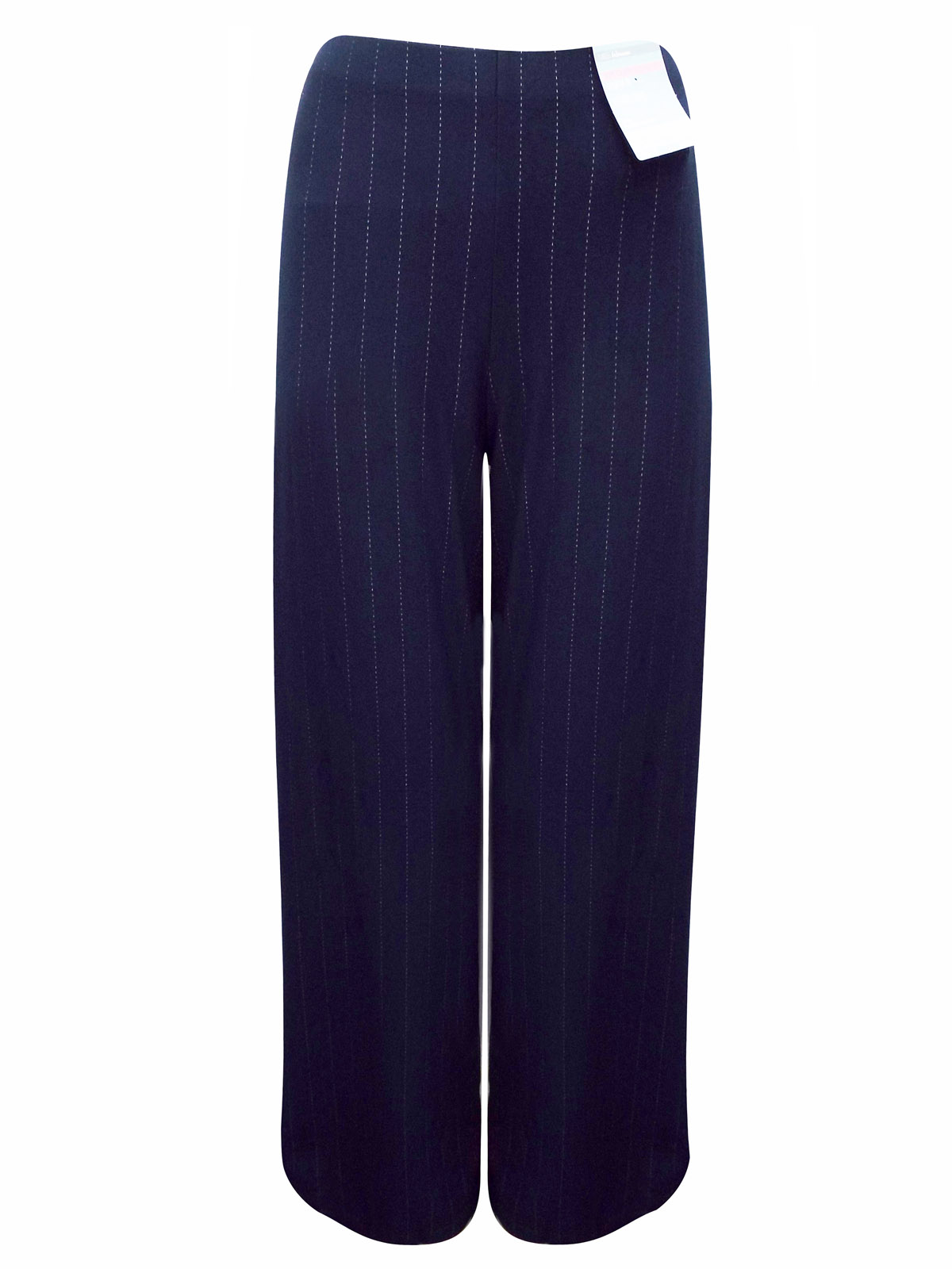 Marks and Spencer - - M&5 NAVY Wide Leg Pinstriped Trousers - Size 12 to 18