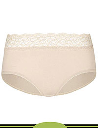ALMOND Lace High Waisted Midi Knickers - Size 6 to 24