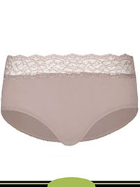 MINK Lace High Waisted Midi Knickers - Size 6 to 24