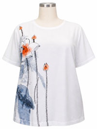 BLUE Cotton Rich Embroidered Floral Print Top - Plus Size 20/22 to 24/26 (P1 to P2) BLUE Cotton Rich Embroidered Floral Print Top - Plus Size 20/22 to 24/26 (P1 to P2)