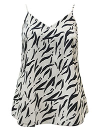 IVORY Dash Print Strappy Cami - Plus Size 12 to 18