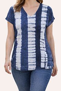 NAVY Pure Cotton Tie Dye Short Sleeve Tee - Size 8 to 22 (US XS to 2X)