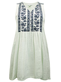 MINT Modal Blend Embroidered Sleeveless Top - Size 8 to 24/26 (XS to 3X)