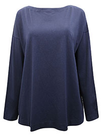 J.Jill NAVY Luxe Supima Forward Seam Top - Size 8 to 24/26 (US XS to 3X)