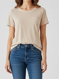 BLUSH Short Sleeve Pocket T-Shirt - Size 10 to 20 (US S to 1X)