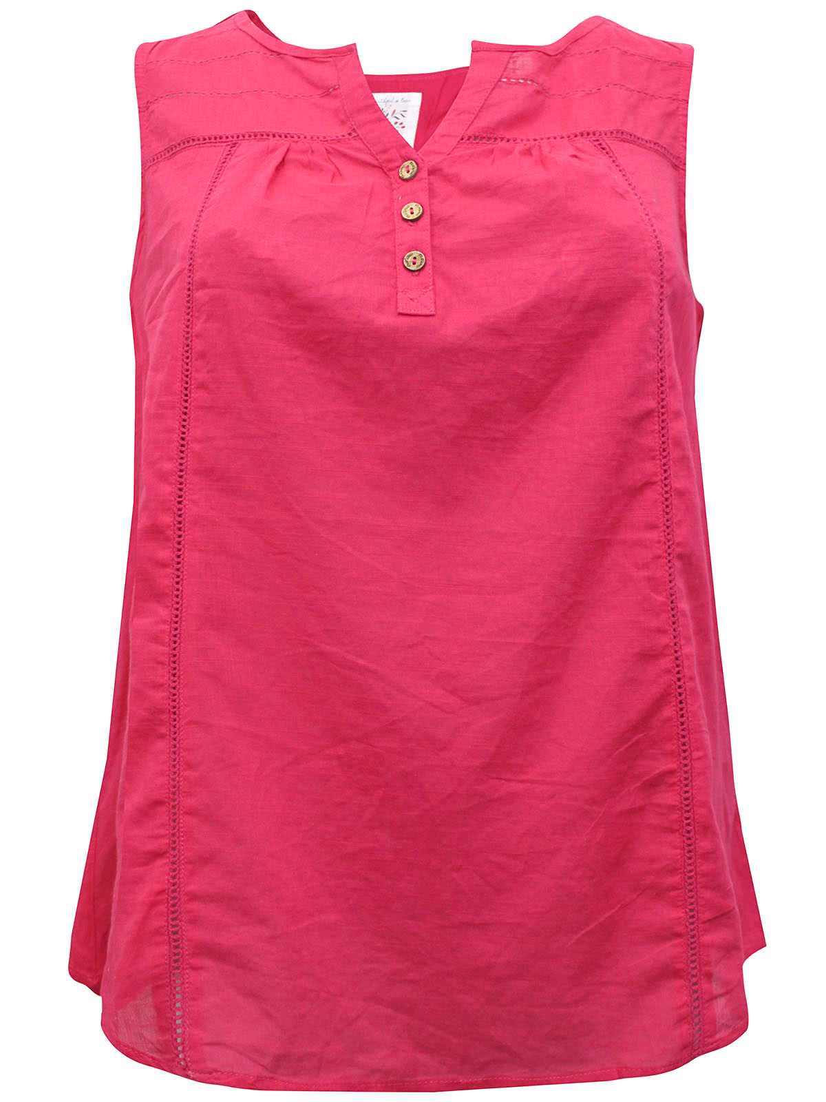 Pink Geometric Printed Pure Cotton Straight Top