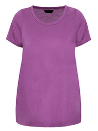 Curve PURPLE Short Sleeve Jersey T-Shirt - Plus Size 18