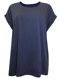 NAVY Pure Cotton Short Sleeve T-Shirt - Size 10/12 to 26/28 (S to 2XL)