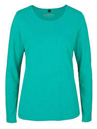 EMERALD Long Sleeve Cotton Jersey T-Shirt - Plus Size 14/16 to 26/28 (M to 2XL)