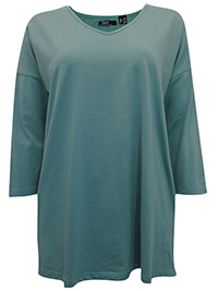 SPEARMINT Cotton Rich 3/4 Sleeve Top - Plus Size 22/24 to 26/28 (XL to 2XL)
