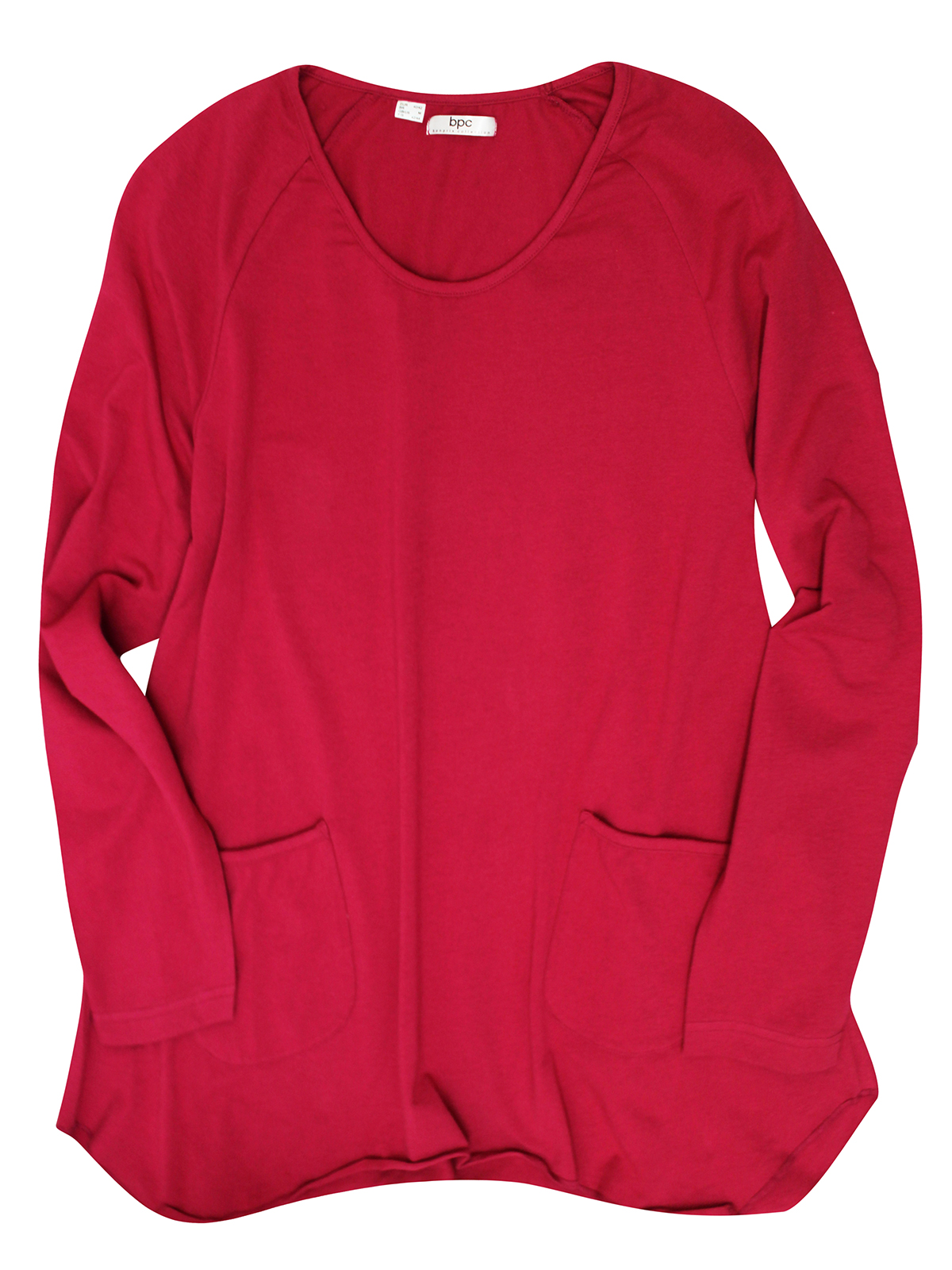 BPC - - RASPBERRY Pocket Detail Hanky Hem Top - Plus Size 14/16 to 26/ ...