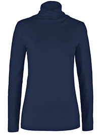 NAVY Pure Cotton Funnel Neck Top - Plus Size 14/16 to 30/32 (M to 3XL)