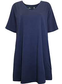 NAVY Cotton Blend V-Neck Short Sleeve T-Shirt - Size 10/12 to 30/32 (S to 3XL)