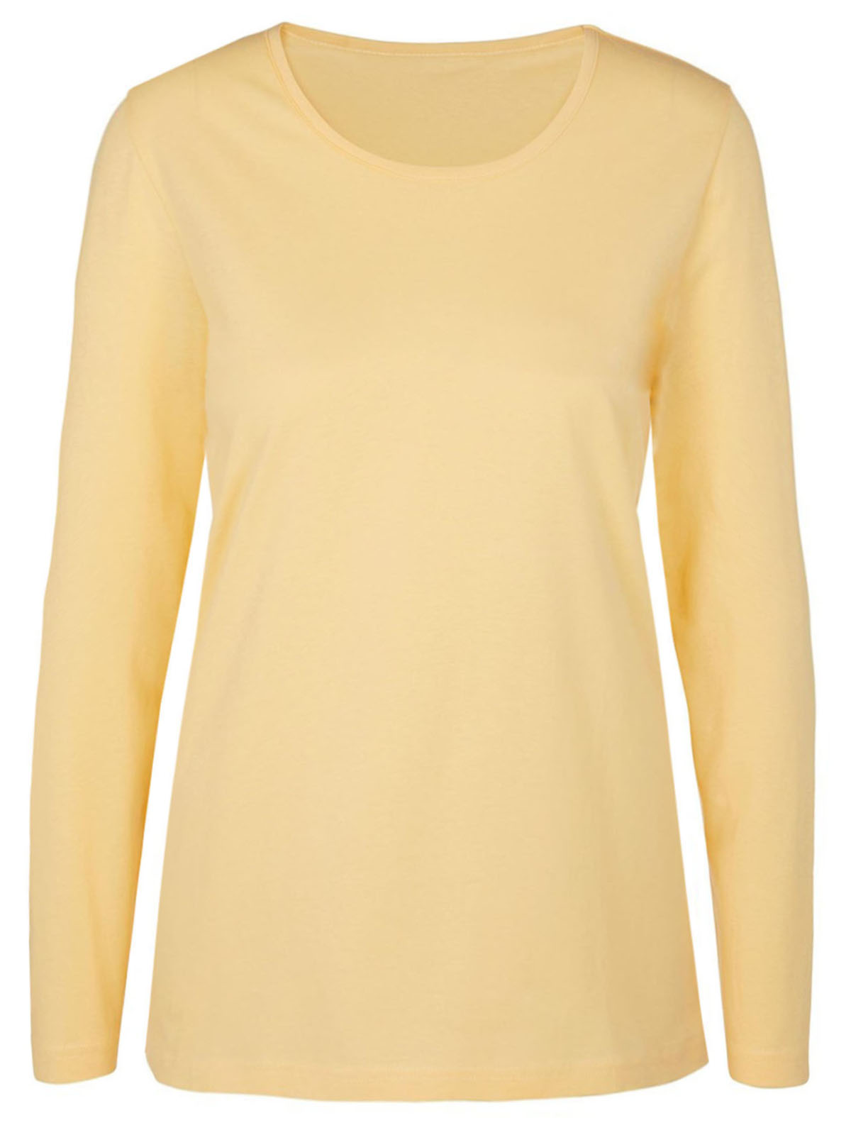 Wrap Top - cotton stretch long sleeves top - light ocher yellow main image 1