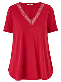 RED Serena Lace Insert Top - Size 12/14 (EU 38/40)