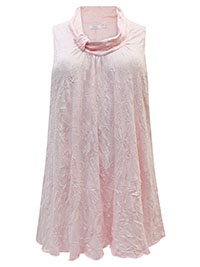 PINK Cotton Blend Knot Detail Crushed Tunic Vest - Size 10/12 to 26/28 (S to 2XL) PINK Cotton Blend Knot Detail Crushed Tunic Vest - Size 10/12 to 26/28 (S to 2XL)