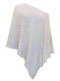 GREY Pure Cashmere Fine Knit Poncho - Onesize
