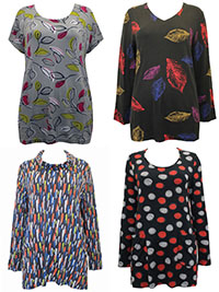 ASSORTED Boutique Stock Printed Short & Long Sleeve Tops - Size 8/10 to 12/14 (XS/S to M/L)