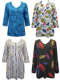 ASSORTED Boutique Stock Printed 3Q & Long Sleeve Tops - Size 10/12 to 14