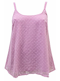 DUSTY-PINK Dobby Cami Top - Plus Size 12 to 24