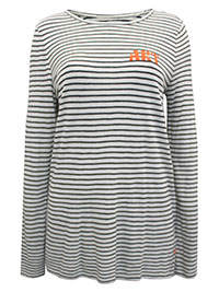 MoP NAVY Modal Blend Striped Long Sleeve Top - Size 8 to 16 (XS to XL) MoP NAVY Modal Blend Striped Long Sleeve Top - Size 8 to 16 (XS to XL)