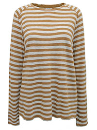 MoP CARAMEL Pure Cotton Striped Long Sleeve Top - Size 8 to 16 (XS to XL) MoP CARAMEL Pure Cotton Striped Long Sleeve Top - Size 8 to 16 (XS to XL)
