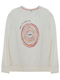 WS IVORY Pure Cotton 'Hope' Slogan Sweatshirt - Size 8 to 22