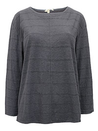 WS CHARCOAL Pure Cotton Textured Stripe Top - Size 6 to 12