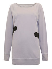 LIGHT-MAUVE Pure Cotton Bear Hug Sweatshirt - Size 6 to 10 (XS to M)
