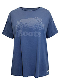BLUE Pure Cotton Beaver Short Sleeve T-Shirt - Size 8 to 16/18 (XS to XL)