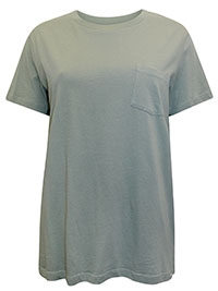 SOFT-GREEN Pure Cotton Renew Pocket Detail T-Shirt - Size 8 to 16/18 (XS to XL)