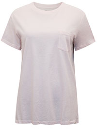 PINK Pure Cotton Renew Pocket Detail T-Shirt - Size 12 to 14 (M to L)