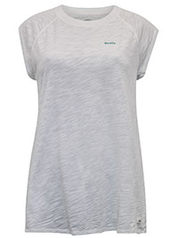 WHITE Pure Cotton Graphic Slogan Back Cap Sleeve Top - Size 8 to 20/22 (XS to XXL)