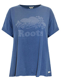 NAVY Pure Cotton Turn-Up Sleeve Logo T-Shirt - Size 8 to 20/22 (XS to XXL)