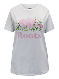 WHITE Pure Cotton Beaver Short Sleeve T-Shirt - Size 8 to 14 (XS to L)