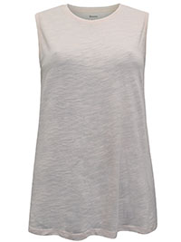 BLUSH Pure Cotton Scoop Neck Vest Top - Size 12 to 16/18 (M to XL)