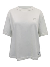 IVORY Pure Cotton Drop Shoulder T-Shirt - Size 8 to 16/18 (XS to XL)