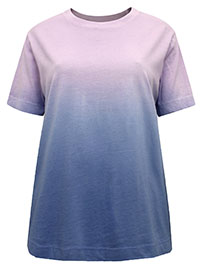 PURPLE Pure Cotton Short Sleeve Die Dye T-Shirt - Size 6 to 8 (XS to S)