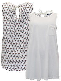 MoP CREAM Tie Back Pocket Jersey Vest Top - Size 6 to 16 (XXS to XL)