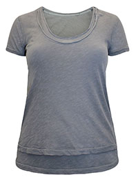 FP GREY Phoebe Relaxed Fit Double Layer T-Shirt - Plus Size 14 to 24