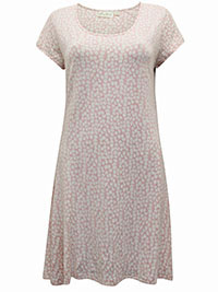 PINK Printed Cap Sleeve Jersey Tunic - Size 12 to 18 (S to L1)